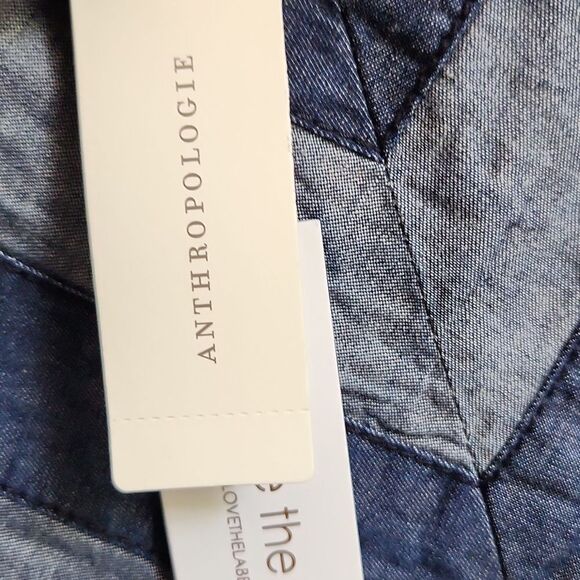 NWT Anthropologie Love the Label Smocked Puff-Sleeve Blouse XS - Picture 7 of 7